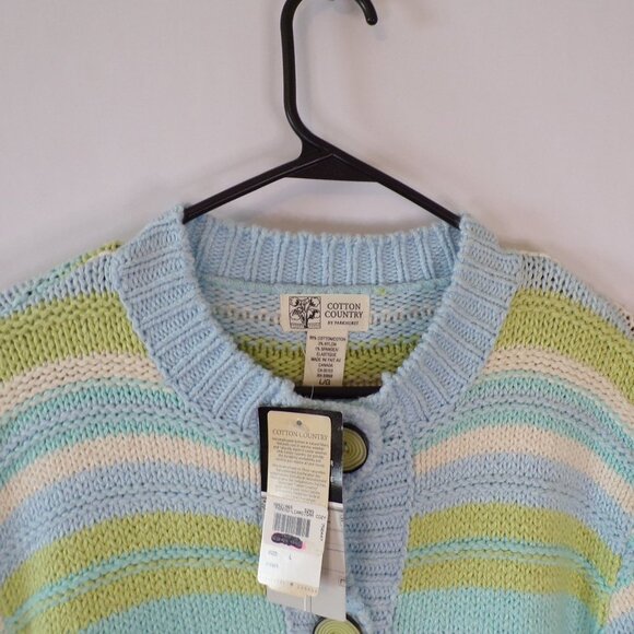 Cotton Country by Parkhurst Soft Knit Button Cardigan Sweater. Made in Cananda. - Picture 4 of 9